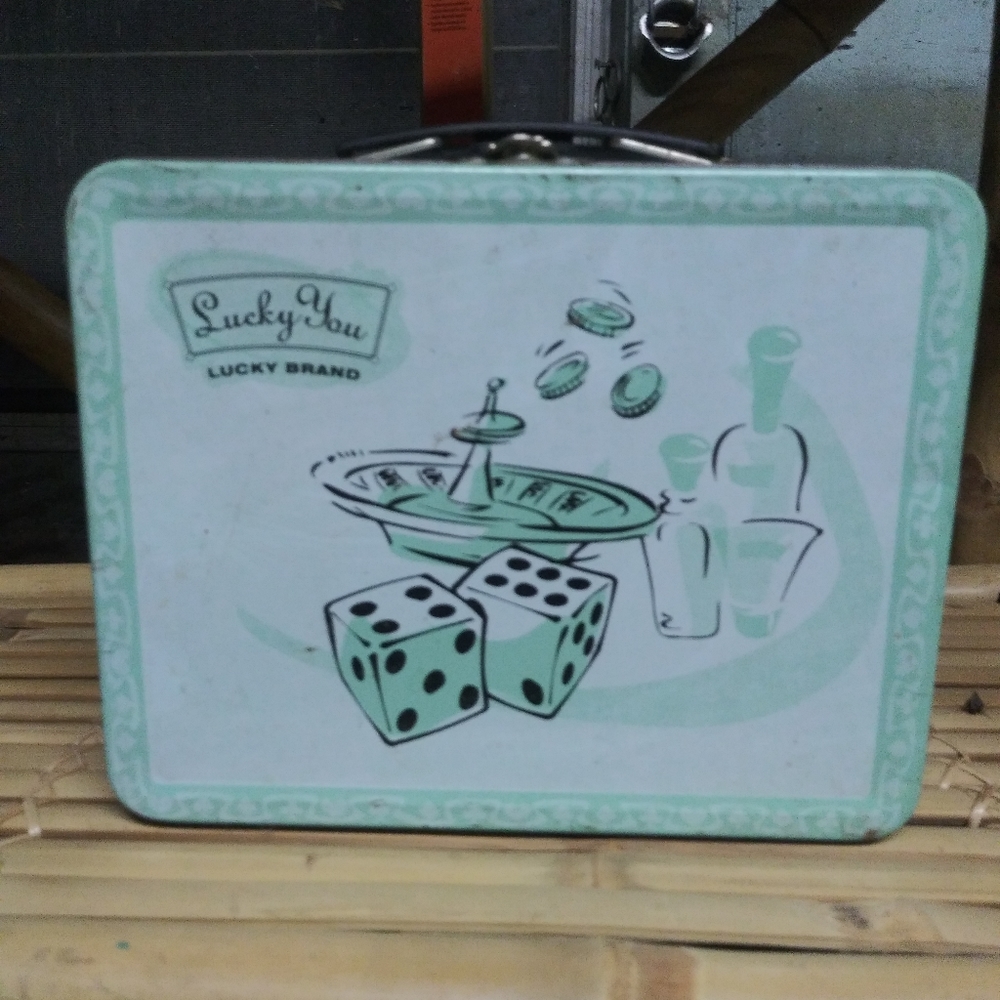Vintage lucky you brand tin lunch box